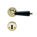 Dørhåndtak Balder - Messing/Sort Tre