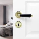 Dørhåndtak Balder - Messing/Sort Tre