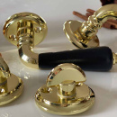 Dørhåndtak Balder - Messing/Sort Tre