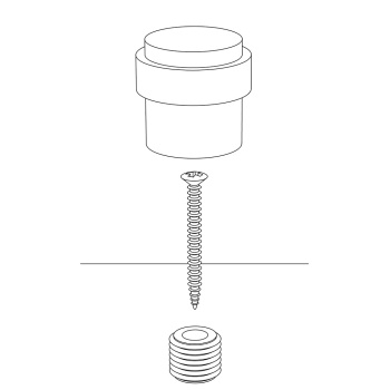Dørstopper Helix - Matt Sort