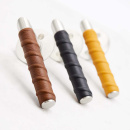 Dørhåndtak Kastrup - Rustritt Stål Finish/Sort Lær