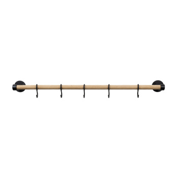 Kjøkkenstang Aveny - 600mm - Komplett - Eik/Matt Sort