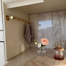 Kjøkkenstang Aveny - 600mm - Komplett - Polert Ubehandlet Messing