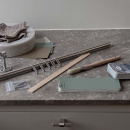 Kjøkkenstang Aveny - 600mm - Komplett - Børstet Rustfritt