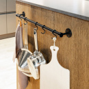 Kjøkkenstang Aveny - 600mm - Komplett - Matt Sort