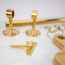 Skjøtestang Aveny - 600mm - Polert Ubehandlet Messing