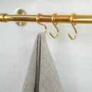 Knagg Aveny - 5-p - Polert Ubehandlet Messing