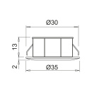 Mini spotlight Pixel - 2700K - Rustfritt Look