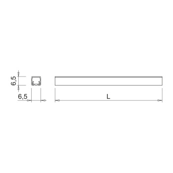 Dekkprofil Magy - 2000mm - Sort