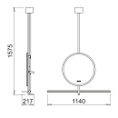 Baderomsspeil IO med belysning & hylle - Svart