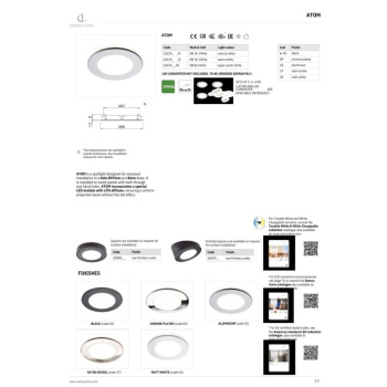 LED-Spot Atom D-M - Rustfritt Look