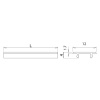 Dekkglass Nexus - 2000mm - Overflatemontert