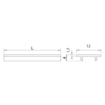 Dekkglass Nexus - 2000mm - Overflatemontert