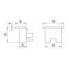 Monteringsklemmer Nexus innfelt 3-pakning