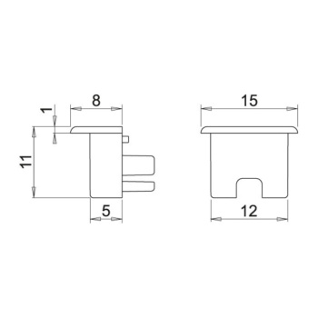 Monteringsklemmer Nexus innfelt 3-pakning
