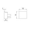 Monteringsklemmer Nexus overflatemontert 3-pak