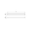 LED-Profil Blade - 2000mm - Matt Sort