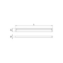 LED-Profil Blade - 2000mm - Matt Sort