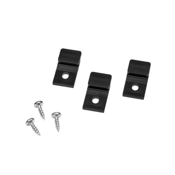 Monteringsklemmer Tuby - Sort - 3-pakning