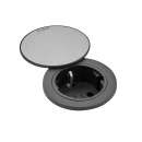 Stikkontakt One - Rustfritt/Sort