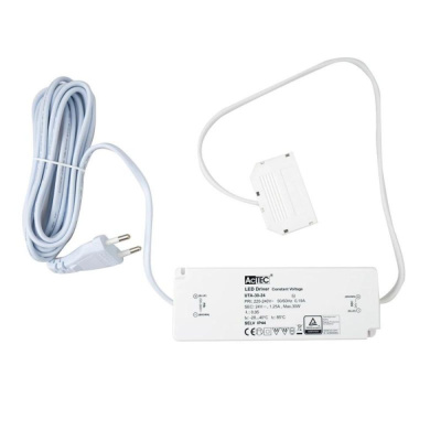 Trafo UltraThin - 24V / 30W - IP44 i gruppen Belysning / Vis all belysning / Trafoer & Tilbehør hos Beslag Online (992681)