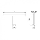 Badelampe LED Nite - Krom