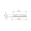 LED-Spot Stella Flat - Rustfritt Look