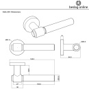 Dørhåndtak Helix 200 Plain - Rustfritt Stål Finish