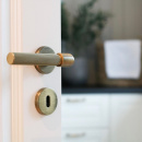 Dørhåndtak Helix 200 Stripe - Antikk Bronse