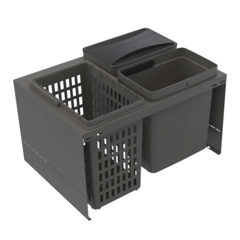 Kildesorteringssett - Cube Compact Eco - Mørkegrå