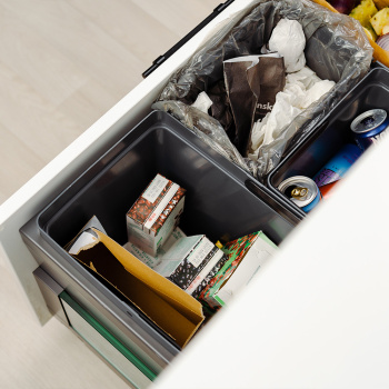 Kildesorteringssett - Cube Compact Eco - Mørkegrå