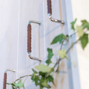 Håndtak 1353 - Forniklet/Brun Lær