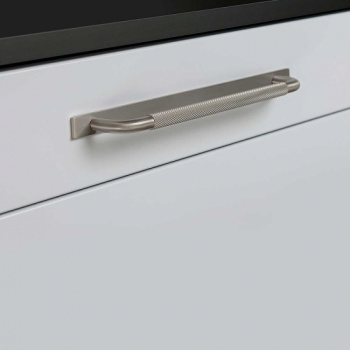 Håndtak Helix/Bakplate - Rustfritt Stål Finish