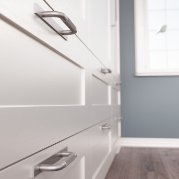 Håndtak Helix/Bakplate - Rustfritt Stål Finish