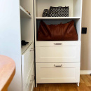 Håndtak 1353 - Forniklet/Brun Lær Innpakke