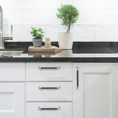 Håndtak 1353 - Polert Messing/Lær Natur