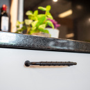 Håndtak 1353 - Matt Sort/Sort Lær