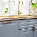 Håndtak Manor/Bakplate - Antikk Messing