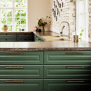 Håndtak Manor/Bakplate - Antikk Messing