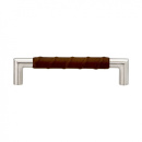 Håndtak Norma 12 - Rustfrit Stål/Brunt Lær