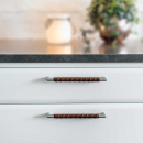 Håndtak Norma 12 - Rustfrit Stål/Brunt Lær