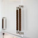 Håndtak Norma 12 - Rustfrit Stål/Brunt Lær