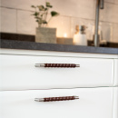 Håndtak Norma 12 - Rustfrit Stål/Brunt Lær