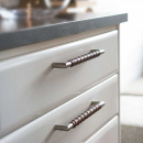 Håndtak Norma 12 - Rustfrit Stål/Brunt Lær