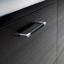 Håndtak Norma 12 - Rustfrit/Sort Lær