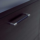 Håndtak Norma 12 - Rustfrit/Sort Lær