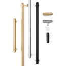 Håndtak Rille - Børstet Messing